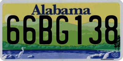 AL license plate 66BG138