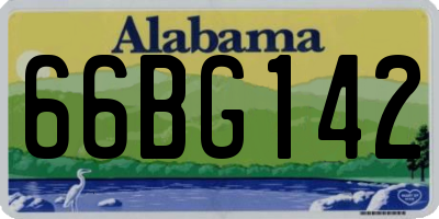 AL license plate 66BG142