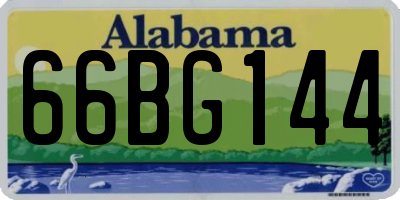 AL license plate 66BG144