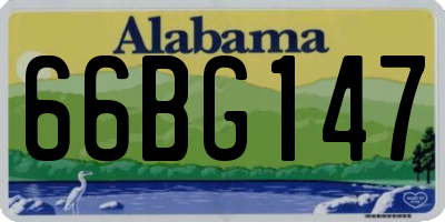 AL license plate 66BG147