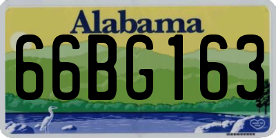 AL license plate 66BG163