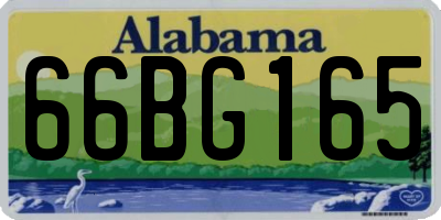 AL license plate 66BG165