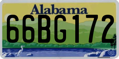 AL license plate 66BG172