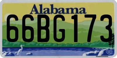 AL license plate 66BG173