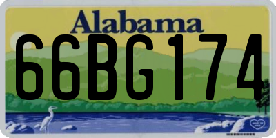 AL license plate 66BG174