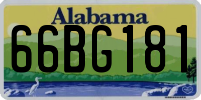 AL license plate 66BG181