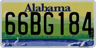 AL license plate 66BG184