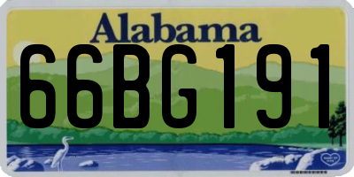 AL license plate 66BG191