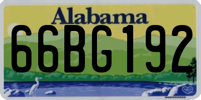 AL license plate 66BG192