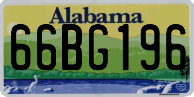AL license plate 66BG196