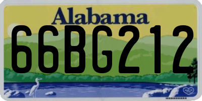 AL license plate 66BG212