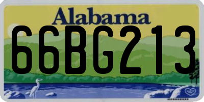 AL license plate 66BG213