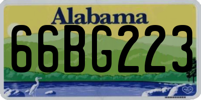 AL license plate 66BG223