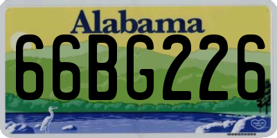 AL license plate 66BG226