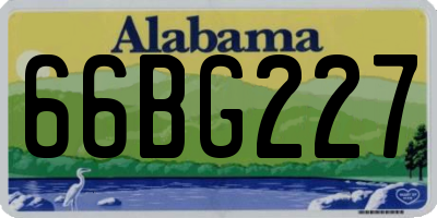 AL license plate 66BG227