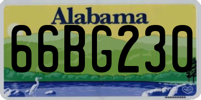 AL license plate 66BG230