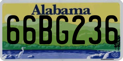 AL license plate 66BG236