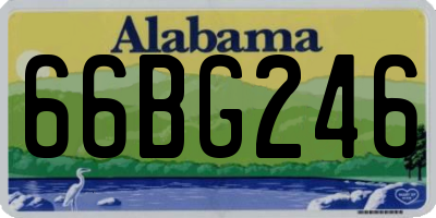 AL license plate 66BG246