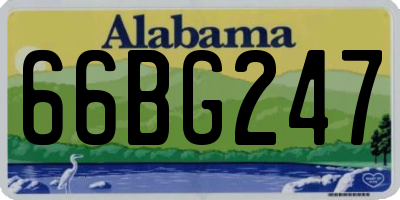 AL license plate 66BG247