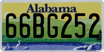 AL license plate 66BG252
