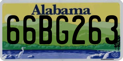 AL license plate 66BG263