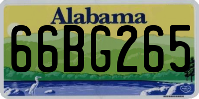 AL license plate 66BG265