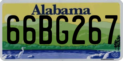 AL license plate 66BG267