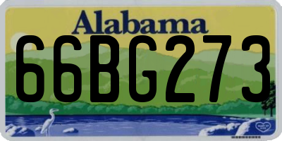 AL license plate 66BG273