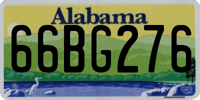 AL license plate 66BG276