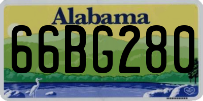 AL license plate 66BG280