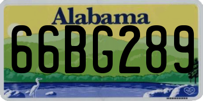 AL license plate 66BG289