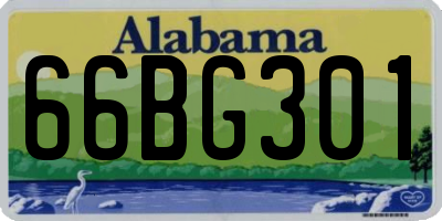 AL license plate 66BG301