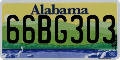 AL license plate 66BG303