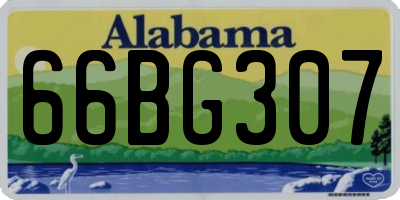 AL license plate 66BG307