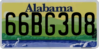 AL license plate 66BG308