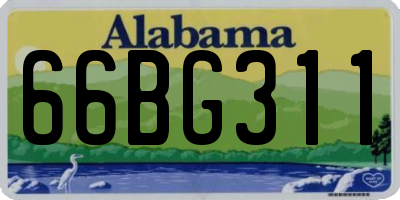 AL license plate 66BG311