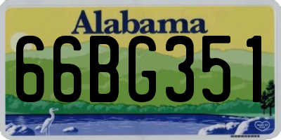 AL license plate 66BG351