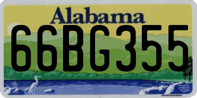 AL license plate 66BG355