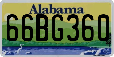 AL license plate 66BG360