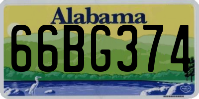 AL license plate 66BG374