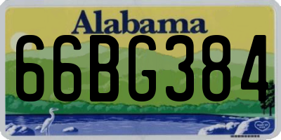 AL license plate 66BG384