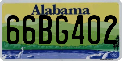 AL license plate 66BG402