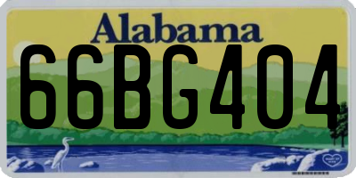 AL license plate 66BG404
