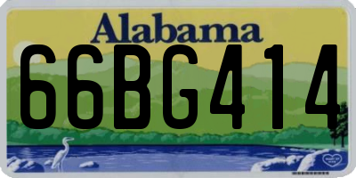 AL license plate 66BG414