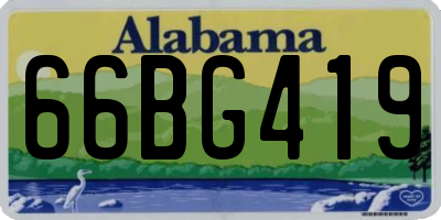 AL license plate 66BG419