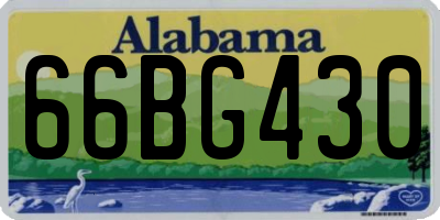 AL license plate 66BG430