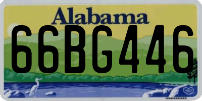 AL license plate 66BG446