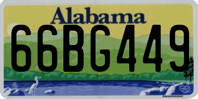 AL license plate 66BG449