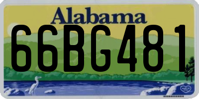 AL license plate 66BG481