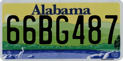 AL license plate 66BG487